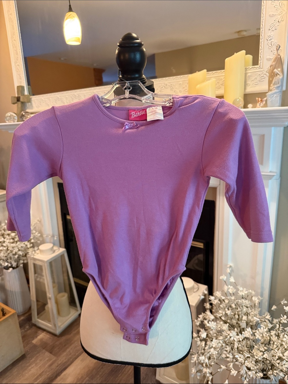 Barbie Lavender Short-Sleeve Stretch Bodysuit